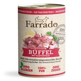 Farrado nourriture humide buffle PUR 400g avec pomme de terre 
